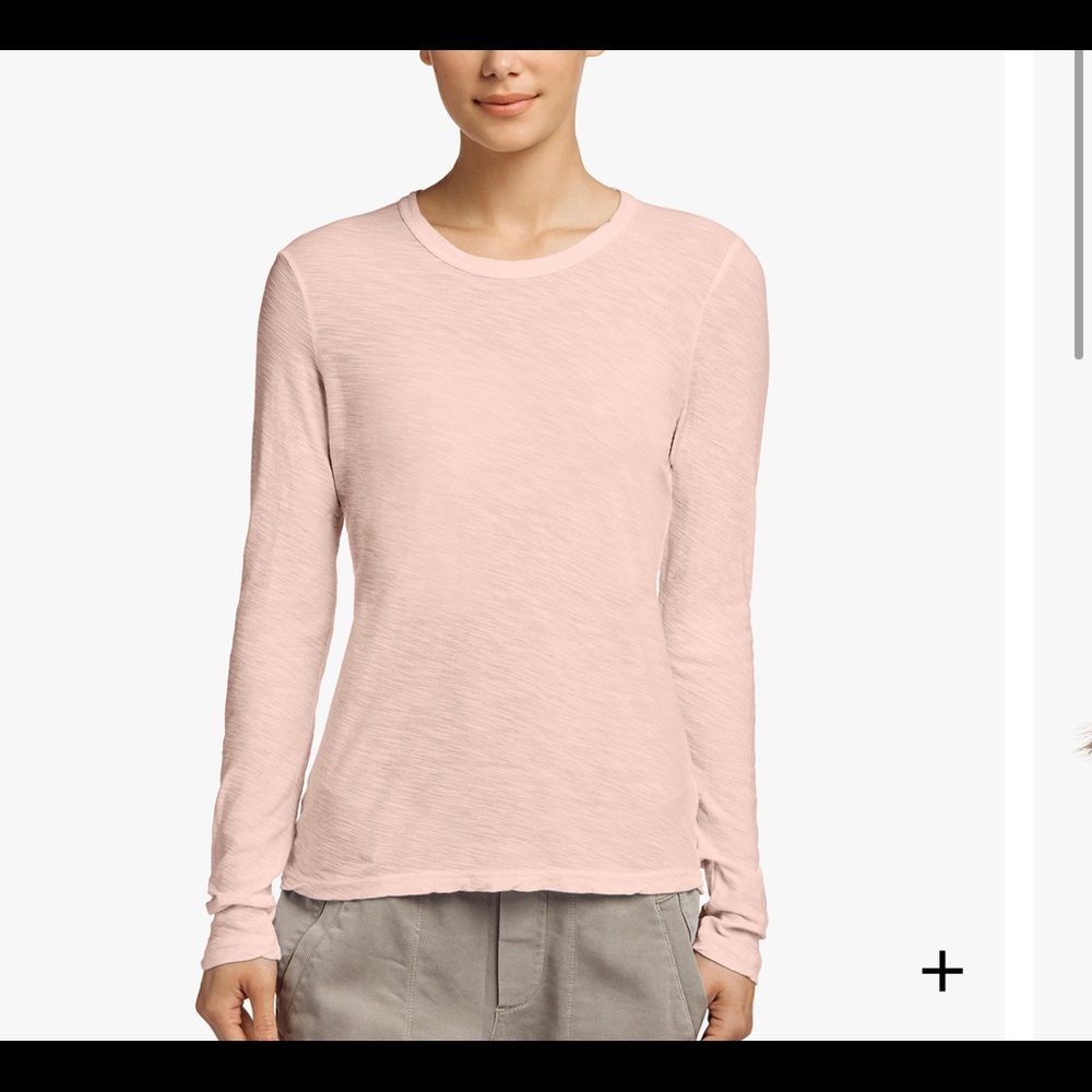 James Perse long sleeve T shirt Sz 0 PINK